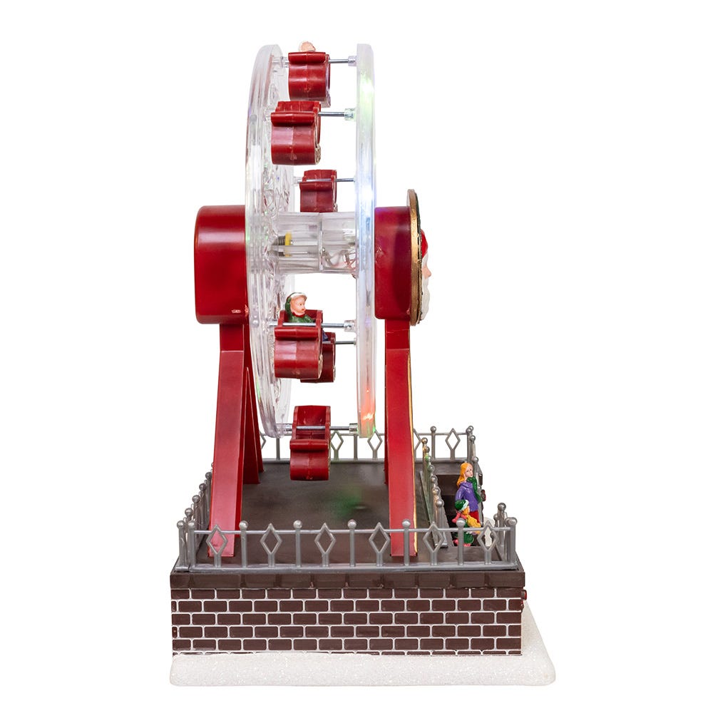 Kurt Adler Battery Operated Musical Animated Santa Ferris Wheel